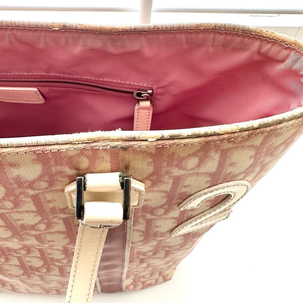 Christian Dior Pink Coated Canvas No. 2 Trotter Tote Bag. - Picture 6 of 16